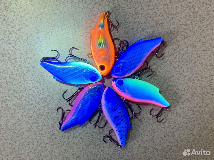 Топ вибы набор 6 шт на форель 50мм 7гр