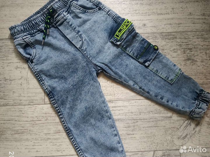 Джинсы детские + рубашка 92-98