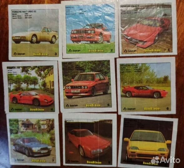 Вкладыши фантики от жвачки bombibom