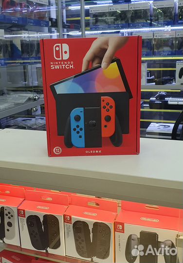 Nintendo Switch Oled Neon прошитая +256gb