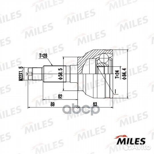 ШРУС mazda 3 03/5 05-10 нар. ga20643 Miles