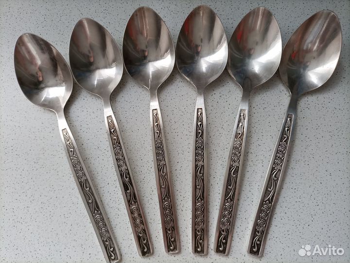 Ложки столовые и чайные, мельхиор СССР