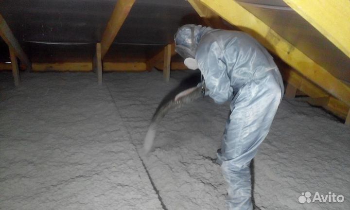 Эковата. Бесшовное утепление дома