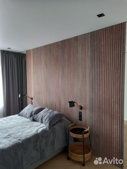 Реечные стеновые панели массив термоберезы