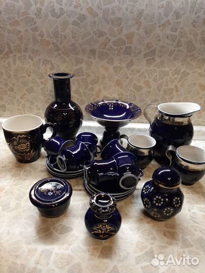 Кобальтовая посуда СССР