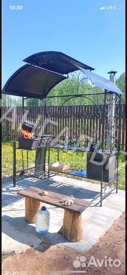 Кованные мангалы с крышей