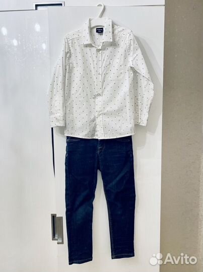 Рубашка ostin и джинсы на 110 см