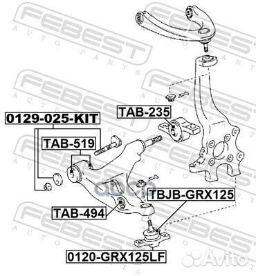 Болт с эксцентриком 0129025KIT Febest