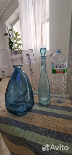 Ваза для цветов,графин цветное стекло