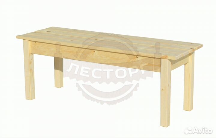 Скамья без спинки 300х1000 (осина)