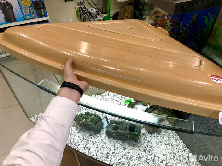 Аквариум угловой с тумбой (210 л)