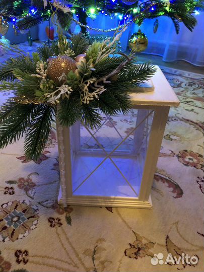 Фонарь новогодний с подсветкой