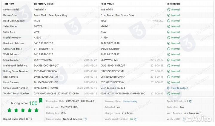 Планшет Apple iPad mini 4 16Gb Wi-Fi+Cellular б/у