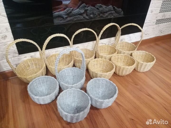 Корзинки из бумажной лозы