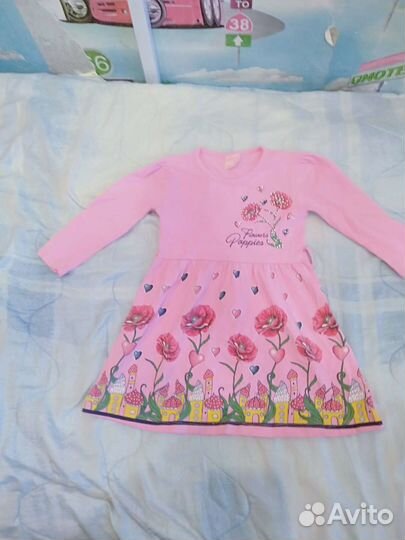 Детские вещи на девочку пакетом возраст 3-4 года