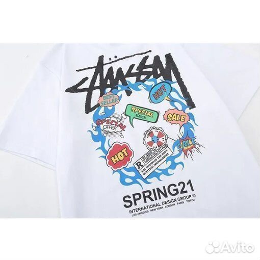 Футболка stussy Белая