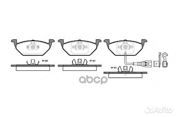 633 41 571971B колодки дисковые п. с датчиком