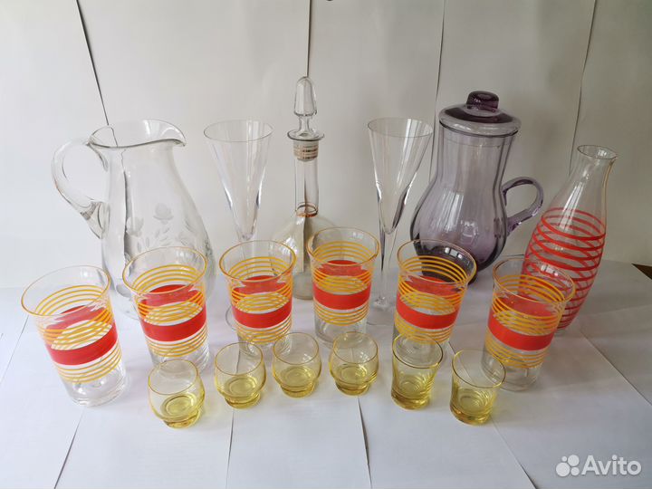 Штофы, графины, бокалы, стопки