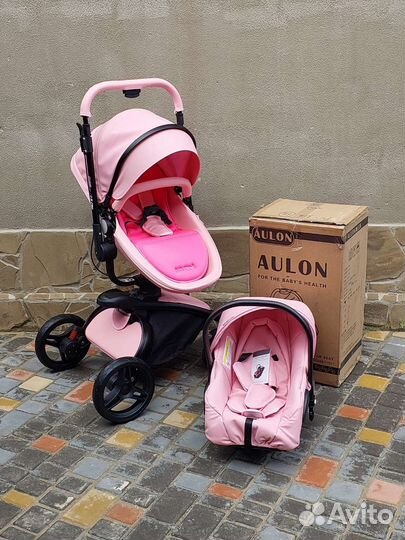 Коляска 3в1 Новая Аулон плюс Мах 360*(Pink)