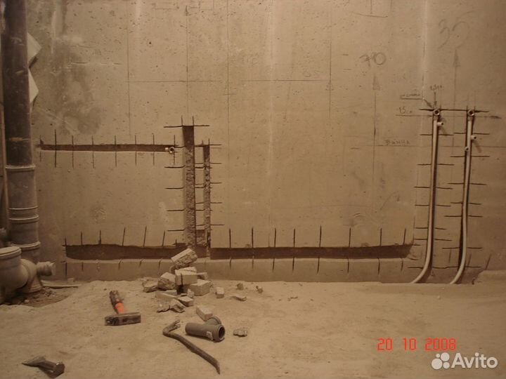 Штробление стен