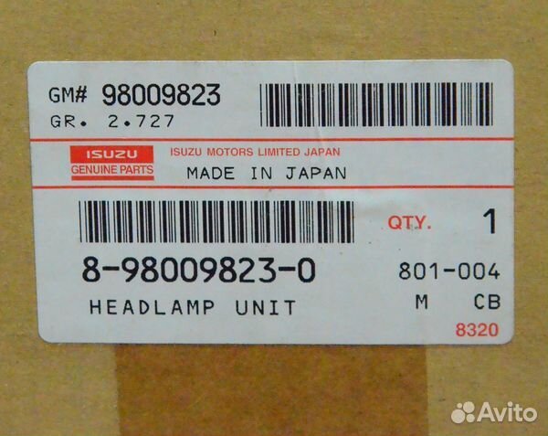 Левая Передняя Фара Isuzu Оригинал NQR71 75 NKR55