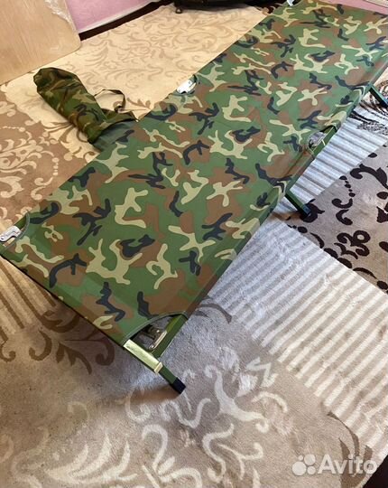 Раскладушка туристическая походная металлическая