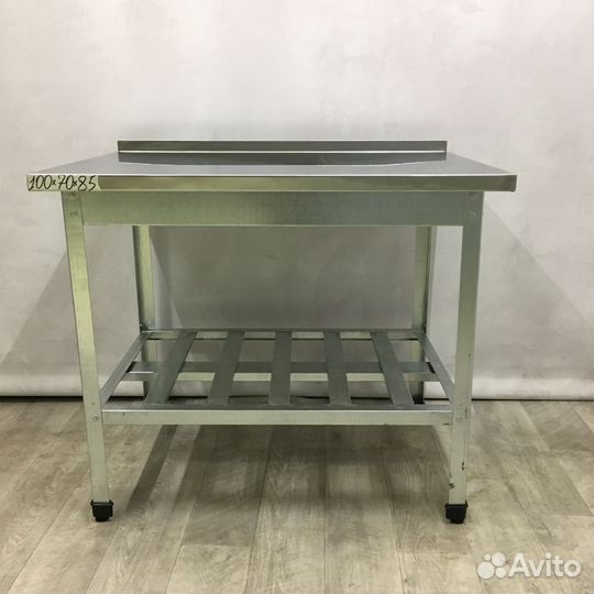 Стол нержавейка 100 х 70 x 85 пристенный