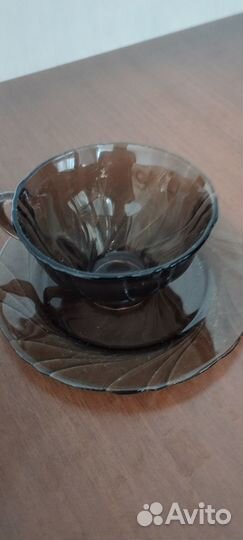 Чайная пара из цветного стекла(5 шт)