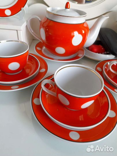 Сервиз чайный новый Тернополь фарфор винтаж