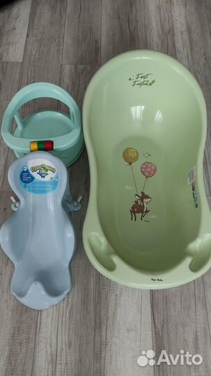 Детская ванночка, стульчик,горка для купания