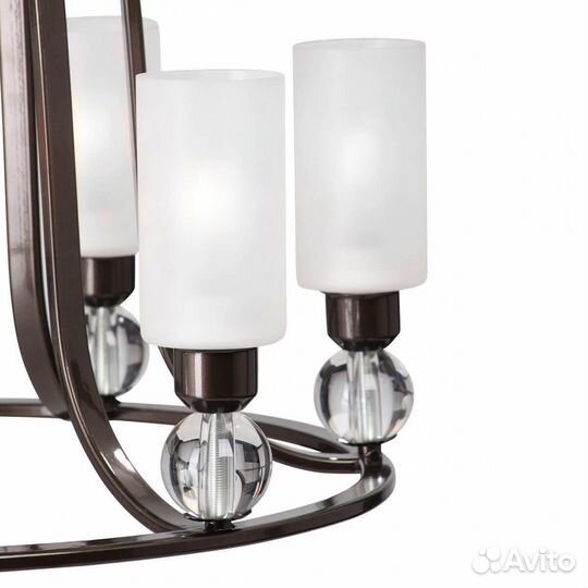 Люстра подвесная металл и стекло в спальню