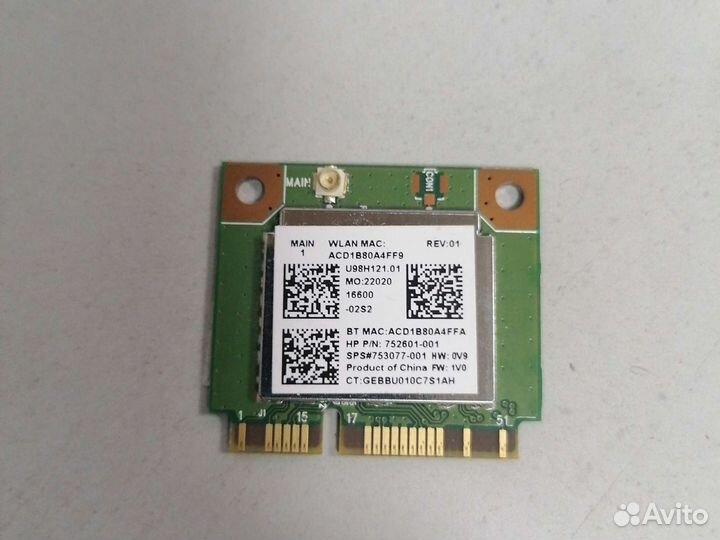 Плата Wi-Fi ноутбука HP 15-R