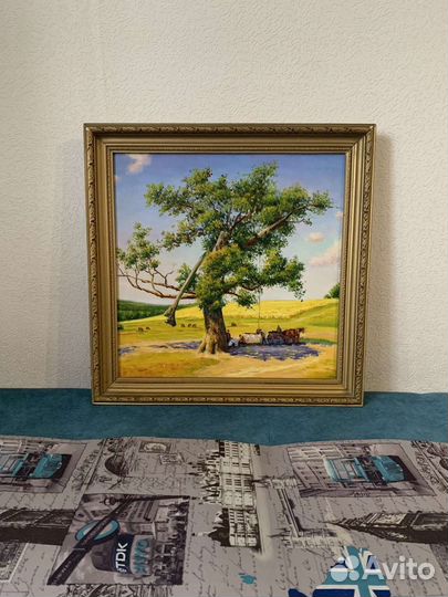 Картина маслом на холсте 60х60 50 годы