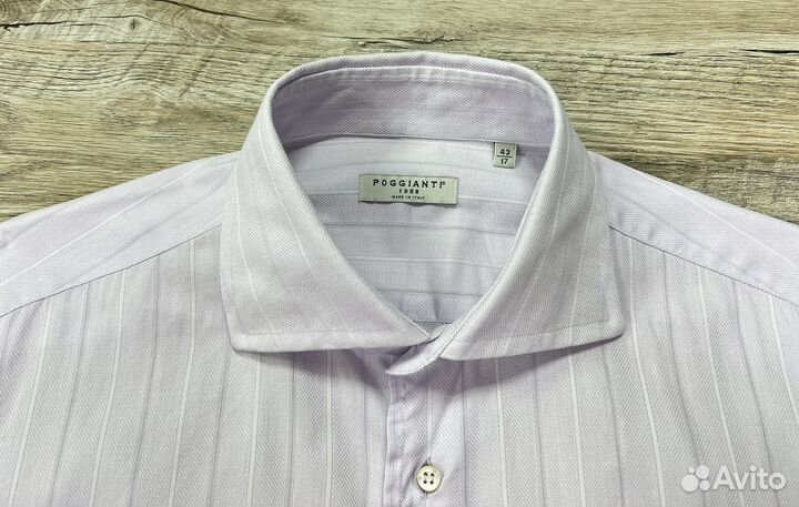 Poggianti мужская итальянская рубашка 43 в