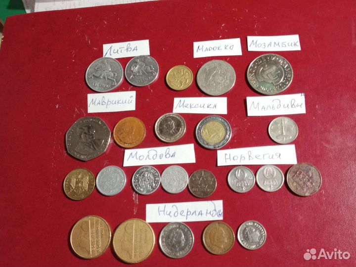 Иностранные монеты стран на букву 