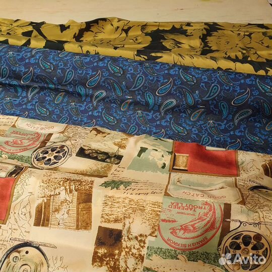 Отрезы ткани из ссср-шелк