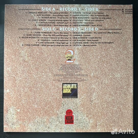 Сборник Absolute Music 2 2LP (Швеция 1987г.)