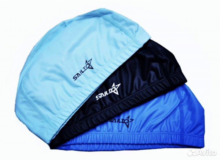 Шапочки новые для плавания ткань и силикон
