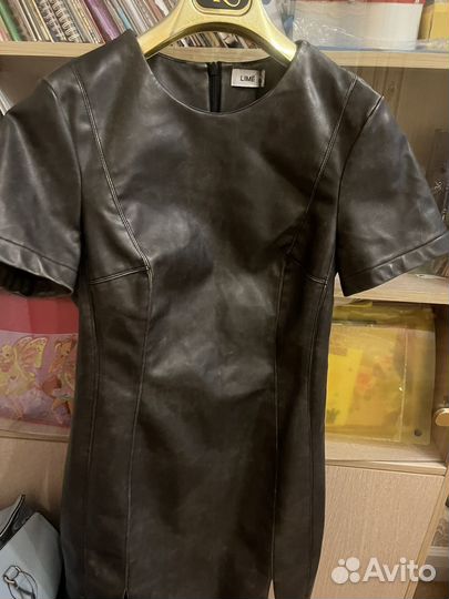 Платье lime кожаное