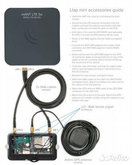 MikroTik LtAP mini LTE6 kit RB912R-2nD-LTm&EP06-E