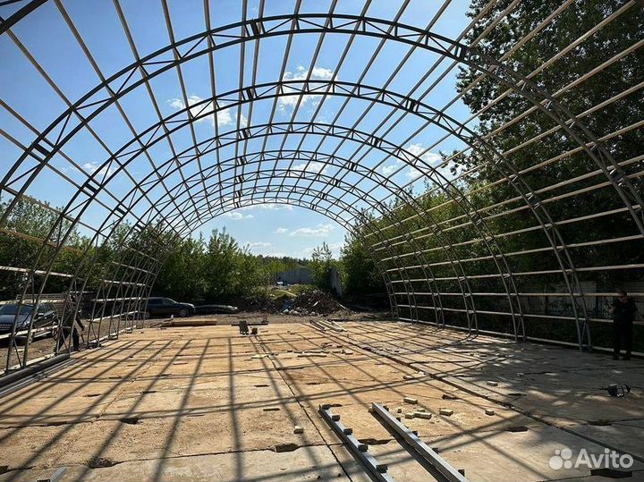 Арки арочного ангара 21м