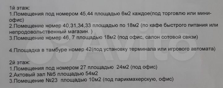 Свободного назначения, 6 м²