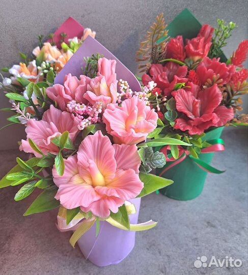 Букет цветов из мыла. Подарок учителю