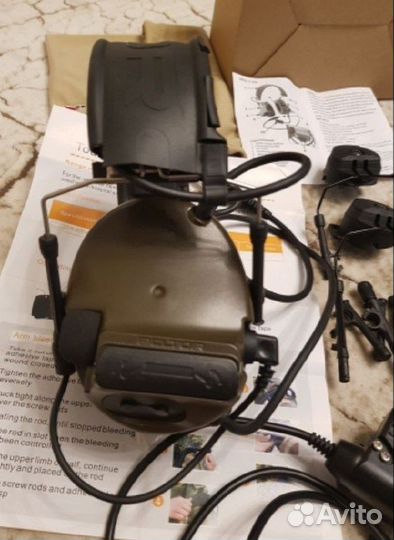 Тактические наушники на шлем