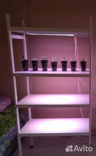 Стеллаж для рассады с светодиодными Фитолампами