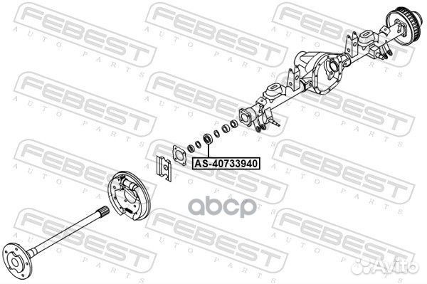 Подшипник полуоси зад AS40733940 Febest