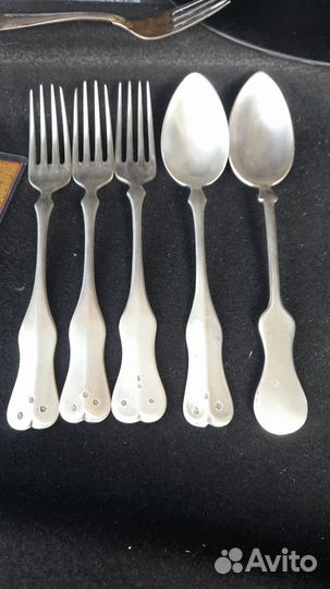 Серебряные ложки и вилки.19 век