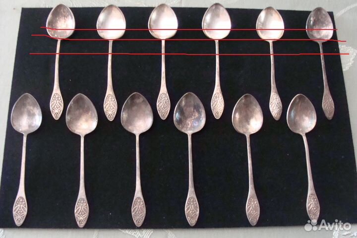 Ложечки 6 шт винтаж не чищены в отл состоянии. Ос
