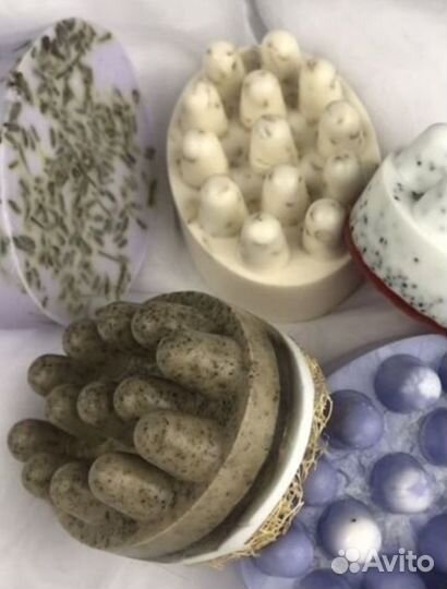 Мыло скраб массажное ручной работы