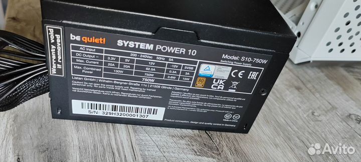 Блок питания be quiet system power 10 750W BN329